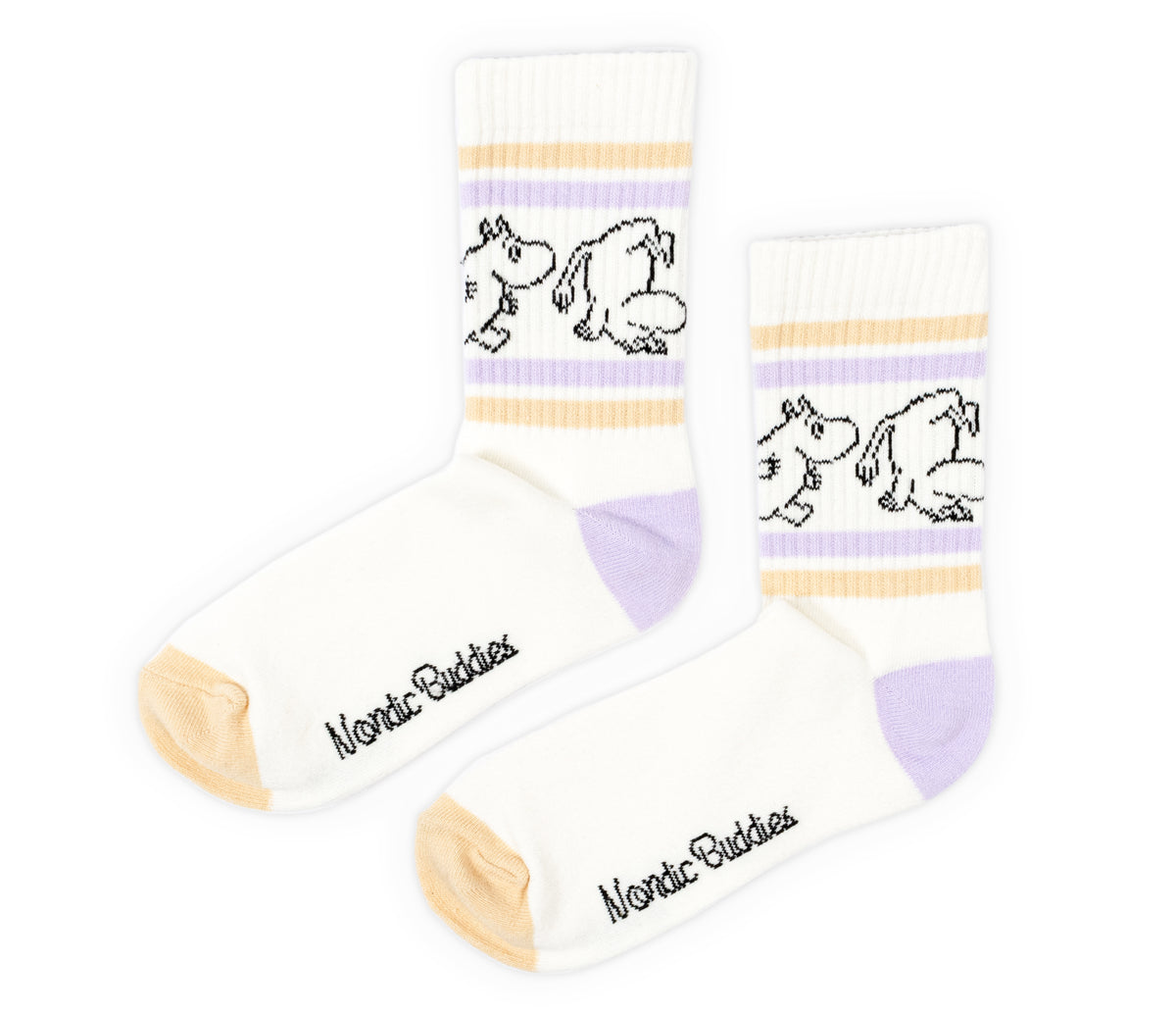 Moomin - Mummitrollet beige&lilla striper - Retro