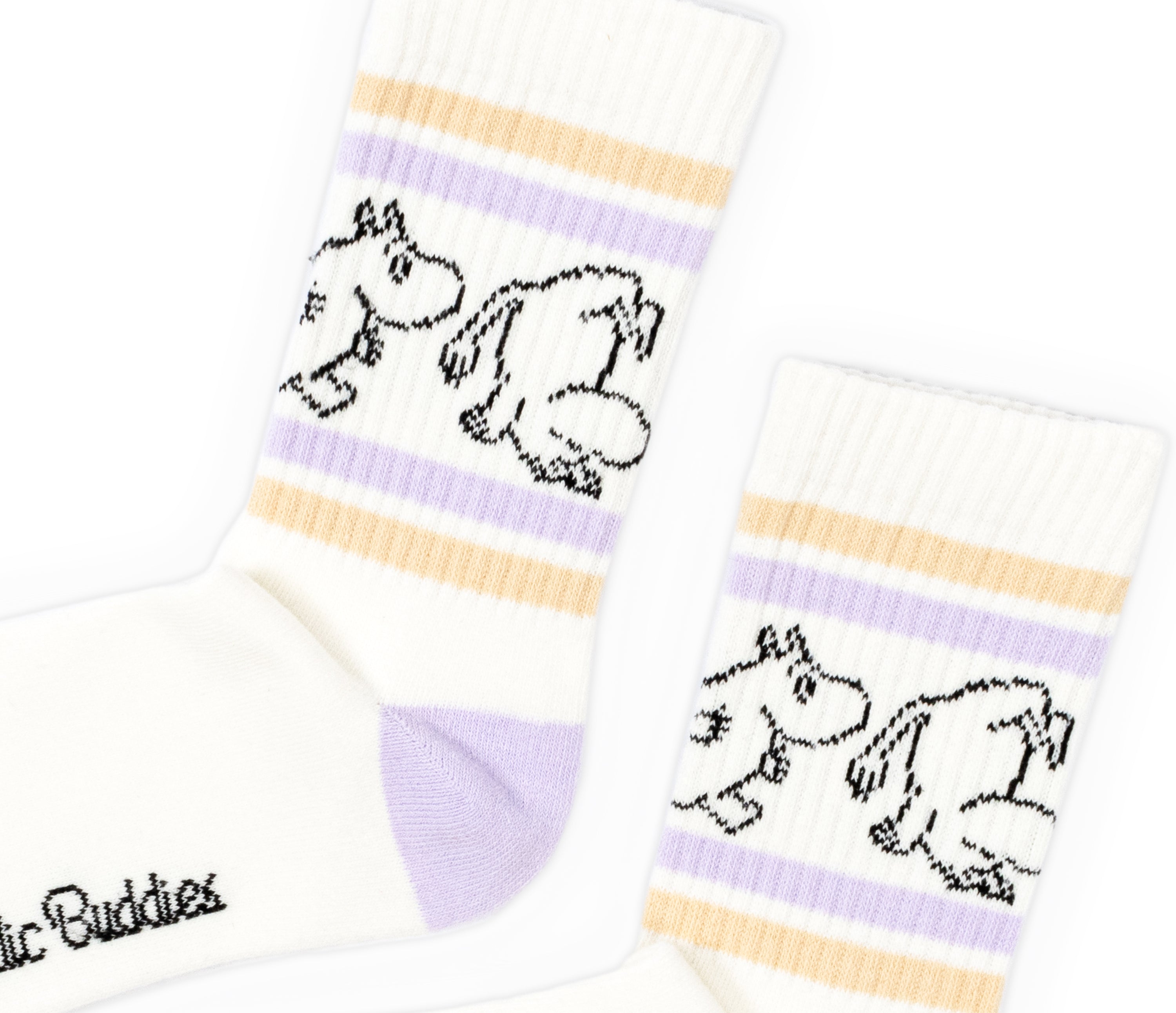 Moomin - Mummitrollet beige&lilla striper - Retro